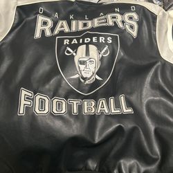 Raiders Vintage Numbered Varsity Leather Letterman Jacket 