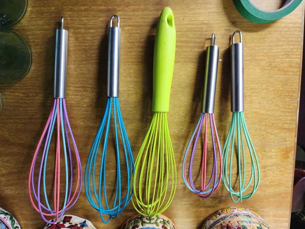  Professional Multi-Colored Whisks $2 Ea