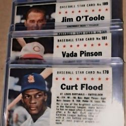 Post Cereal Box Baseball Cards 