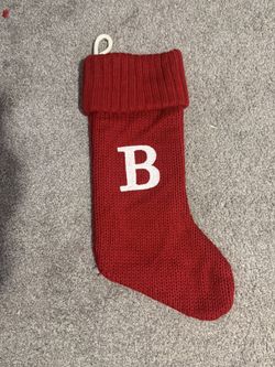 Red Stocking With white B