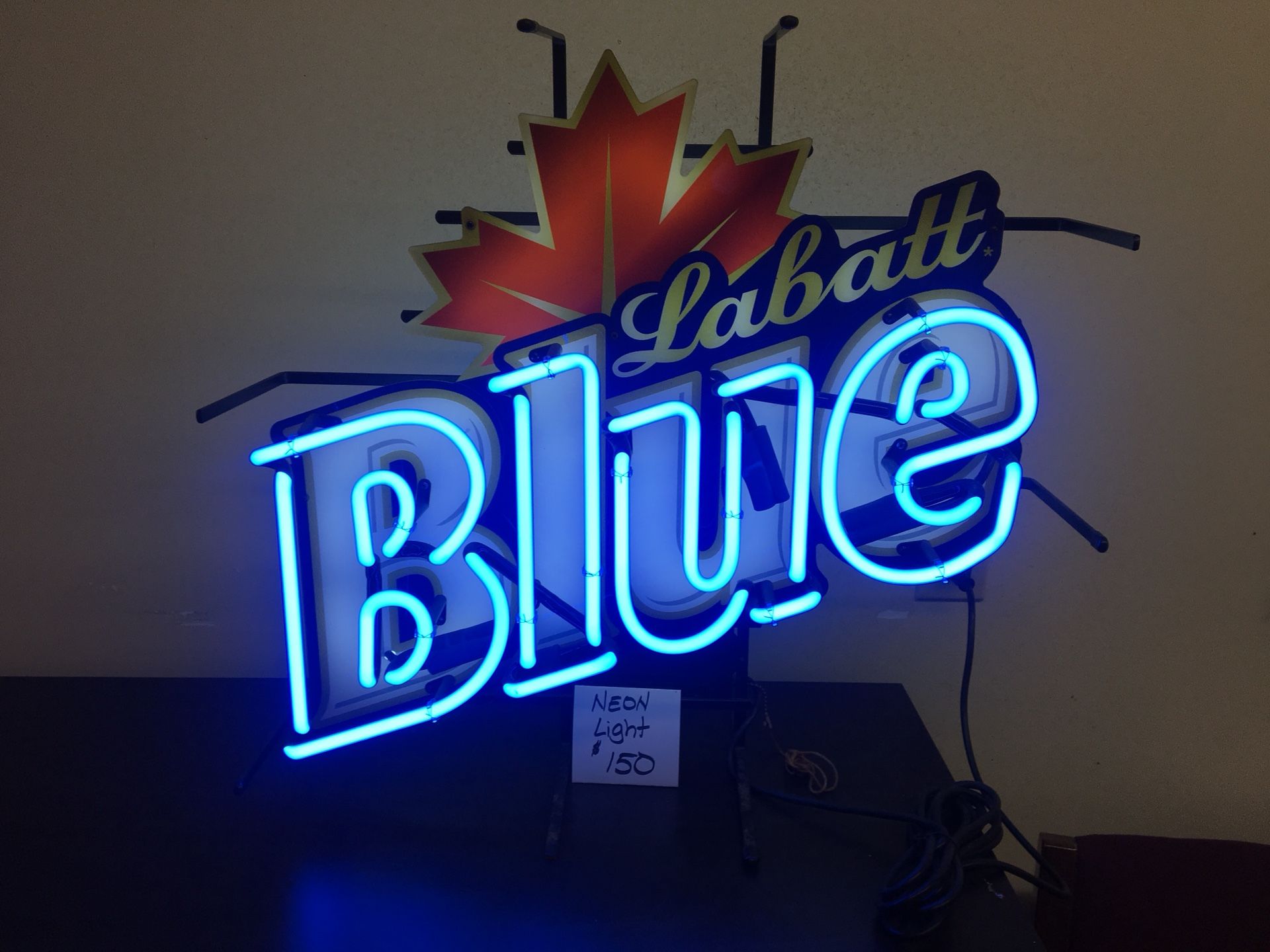 Labatt blue beer neon sign