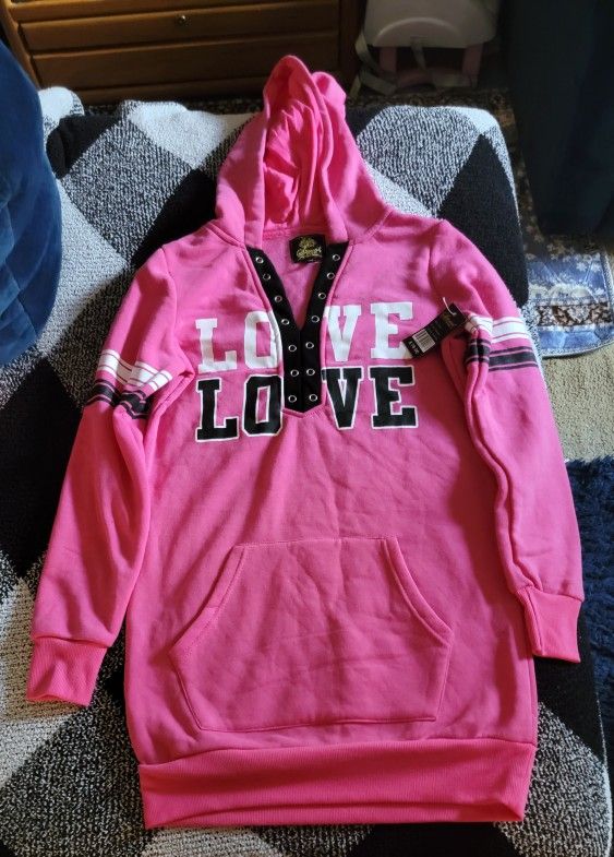 Shipping Only! Womens/Juniors Pink Fleece Top/Dress