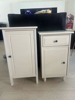 White Storage Cabinets (Set of 2)