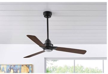 Ester 54 in. White Color Changing Integrated LED Indoor/Outdoor Matte Black Ceiling Fan with Light Kit and Remote