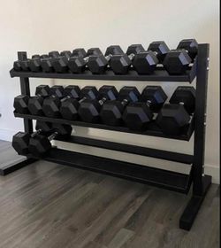 5-50Lb Rubber Dumbbell Sets +  Availavle