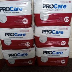 ProCare Adult Underwear Size Medium New $6.00 A Pack 