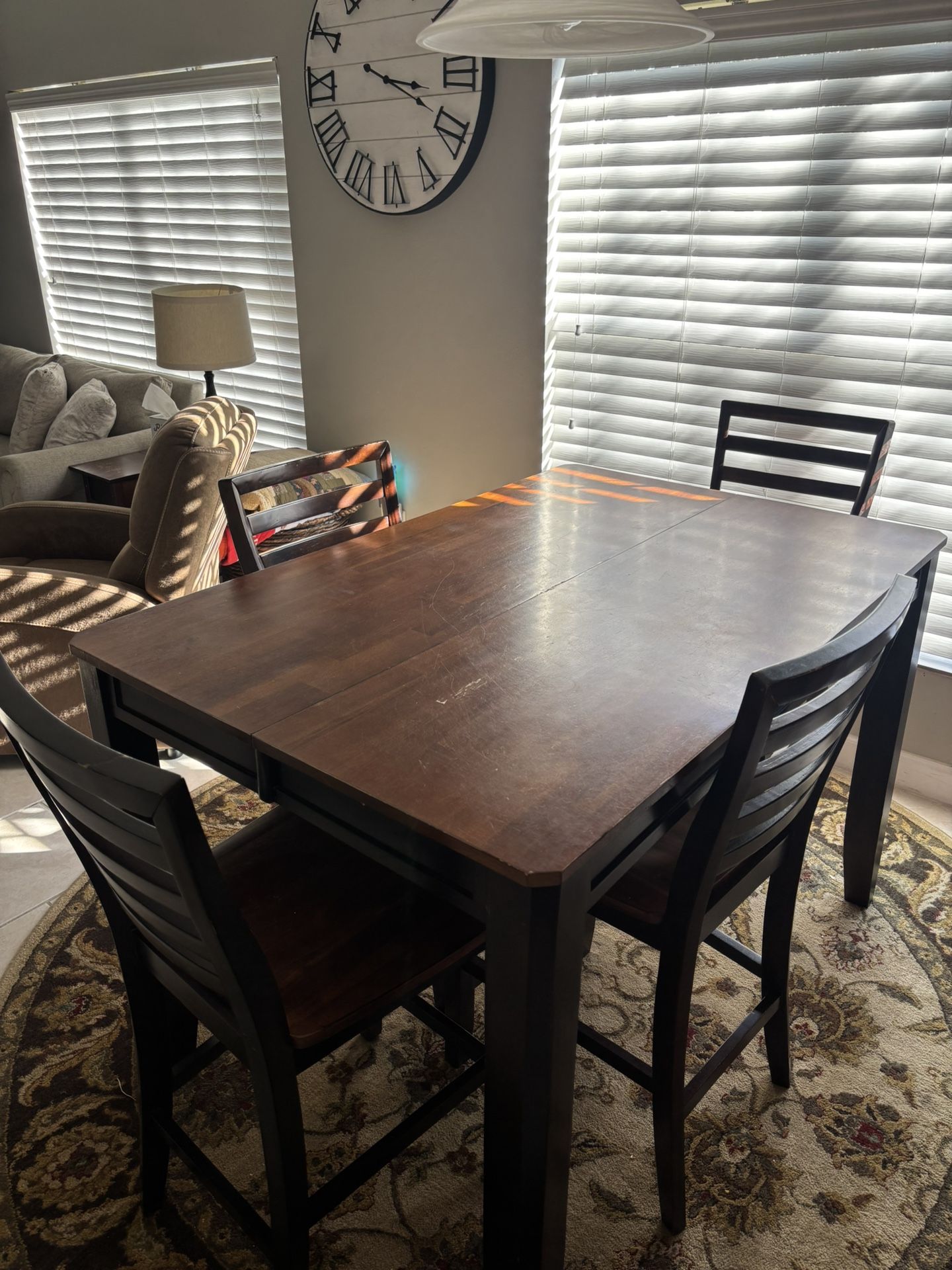 Bar Height Kitchen/Dining Table & 8 Chairs 