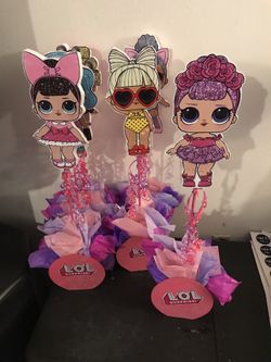 LOL BIRTHDAY PARTY CENTER PIECES 6 x $50