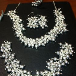 Silver jewelry set
