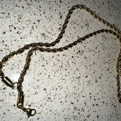18k Gold Plated Chain No Green Skin