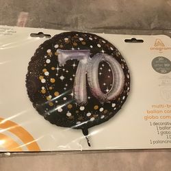Sparkling Celebration ‘70’ 3d Round Foil Balloon -NEW