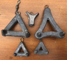 Fishing lead weights. 5 each. Used.