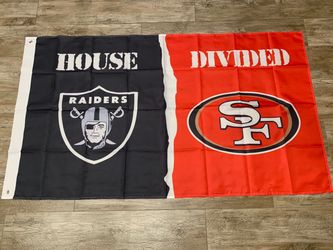 Raiders vs 49ers House Divided Flag