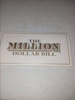 The Million Dollar Bill Novelty Card