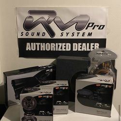 COMBO CAR AUDIO BOX WITH SUBWOFFER 2 SPEAKER MIDS KIT INSTALATION AMPLIFIER 1200.4 RMPRO