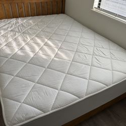 single bed frame and mattress
