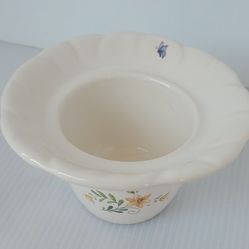 Pfaltzgraff Stoneware Floral Lite Meadow Lane Votive Candle Holder Decor Bowl 
