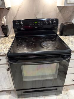 Kenmore stove, black
