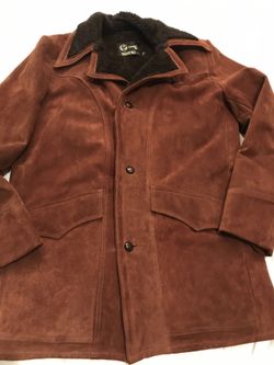 Men’s The Leather Shop lined leather jacket size 44 tall