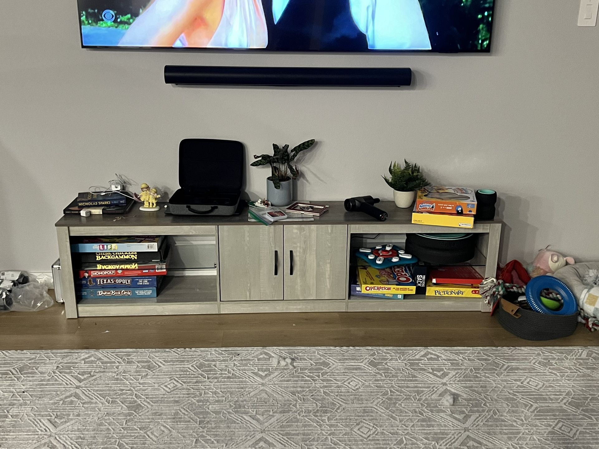 Kruszewski 80" - ***FREE***TV Stand for 85", TV Stand with LED Lights & Two Storage Cabinets