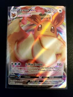eevee Vmax Miscut Error Pokemon card