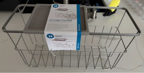 New brushed nickel metal toilet paper wipes storage basket holder organizer shelf