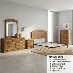 Set Of 6 Pcs Queen Bedroom Furniture