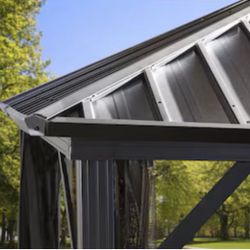  10x10 brand new gazebo hard Top and Aluminum Frame