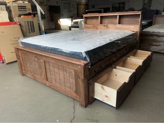 New Queen Bed And Mattress With Drawers
