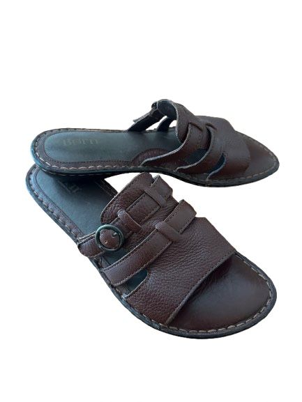 Born Woman’s Brown Leather Sandals, Sz 11W