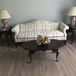 Chippendale Sofa  End Tables And Coffee Table From The Heritage House In Yorktown