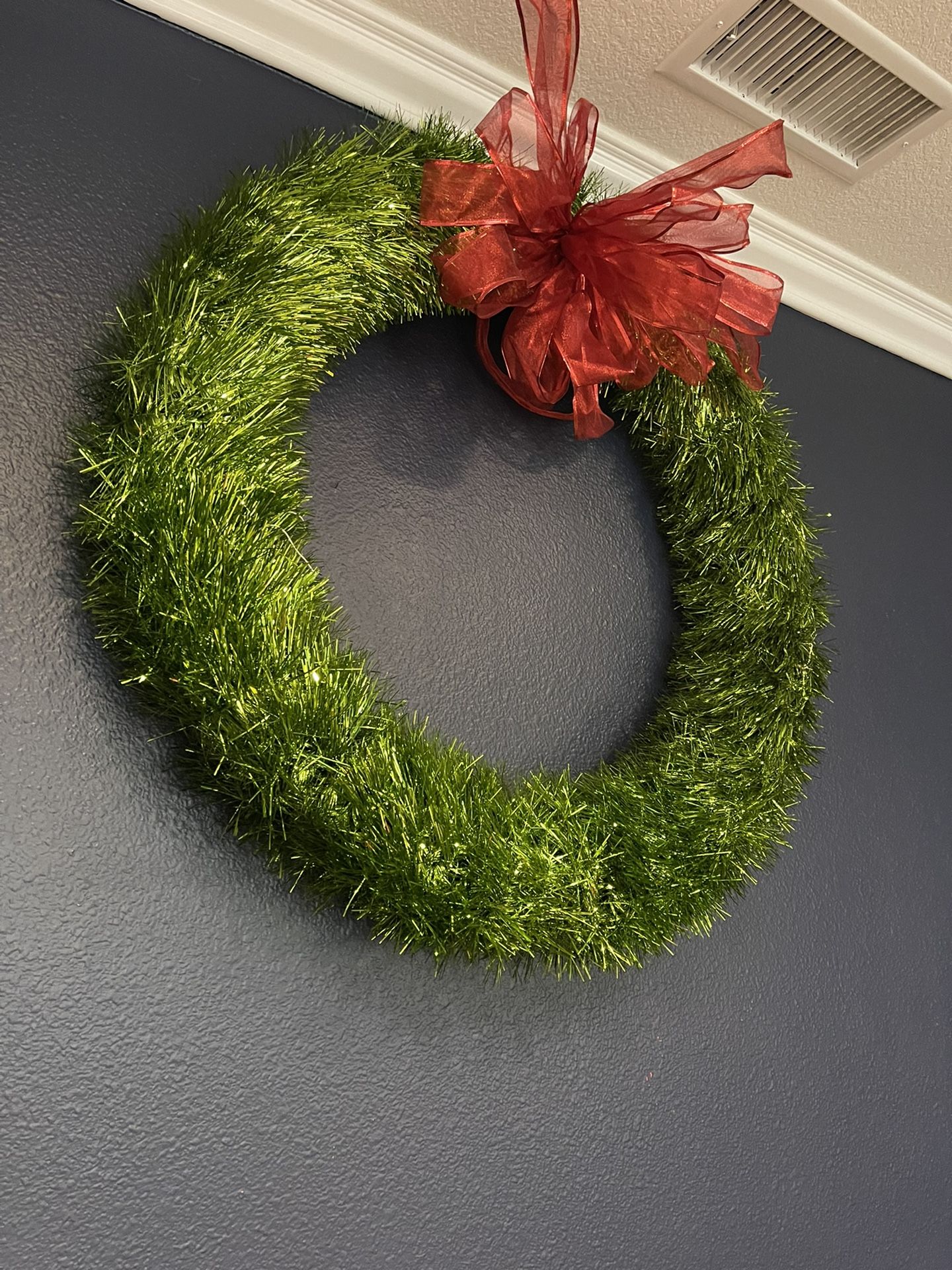 34” Christmas Tinsel Wreath