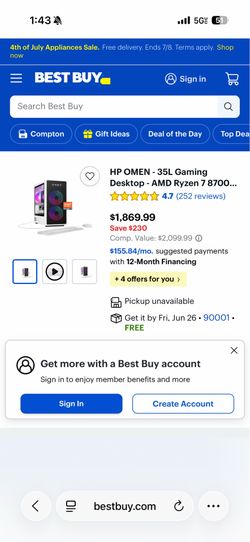 Omen 35L Ryzen 7 8700F, RTX 5070