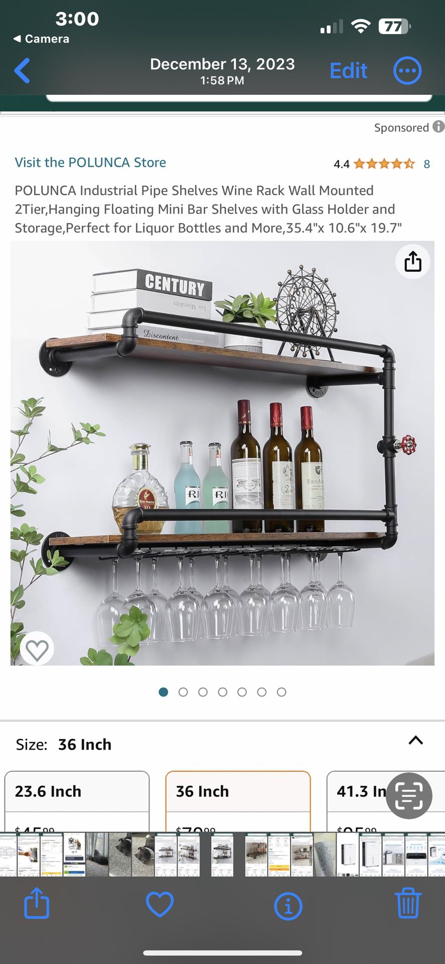 Industrial Style Wine Rack 