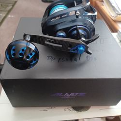 Baitcasting Reel Alijoz 400 Large size new ,upraded gomexus power handle and filled with braid