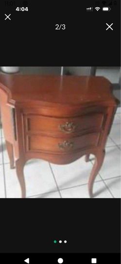 Antique end table solid wood