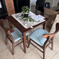 Wooden Diner Table with 2 Chairs