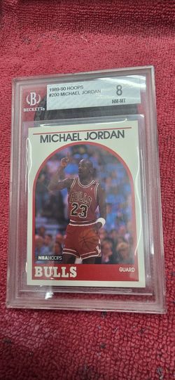 Michael Jordan 89 90 Hoops Beckett 8 Card
