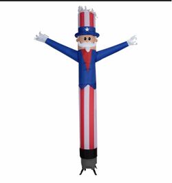 Gemmy Industries Patriotic Animated Uncle Sam Jolly Jiggler Airblown Inflatable