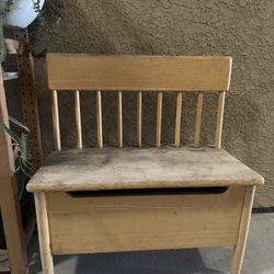 Wood Storage Bench 