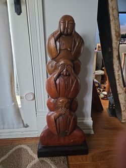 Vintage 3 wise Buddha Hear Speak See no evil figurine