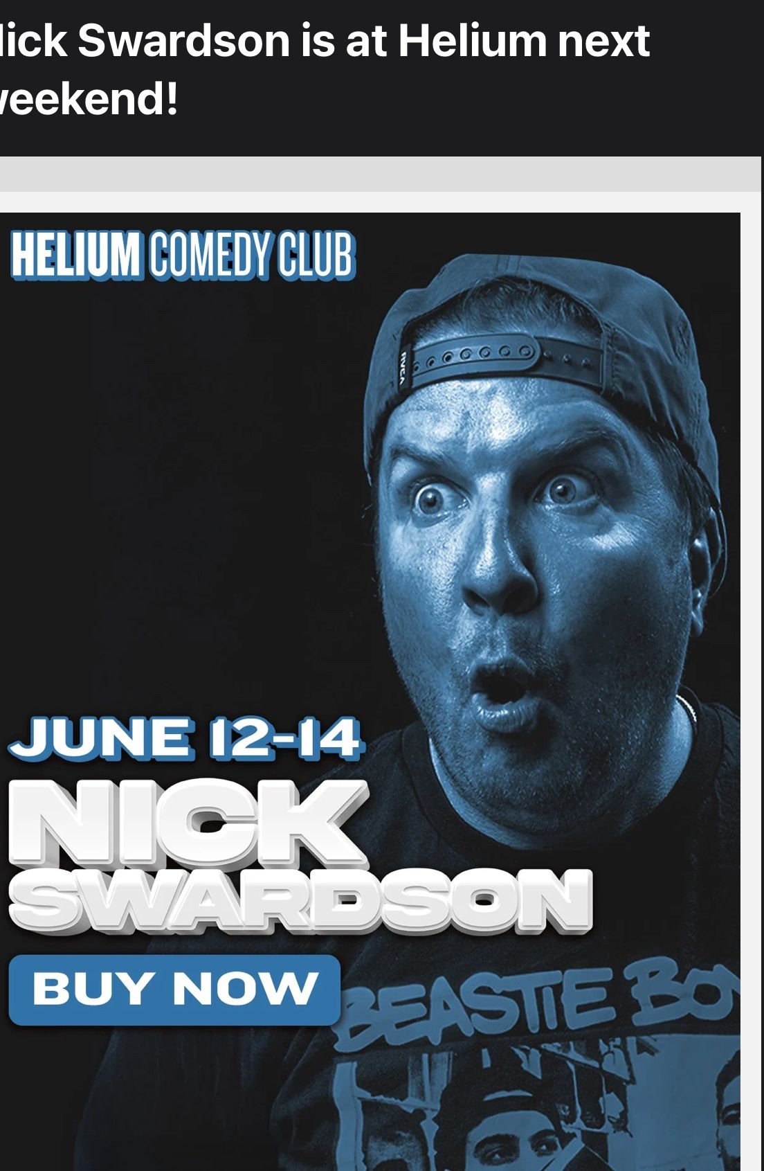2 Tickets To Nick Swardson