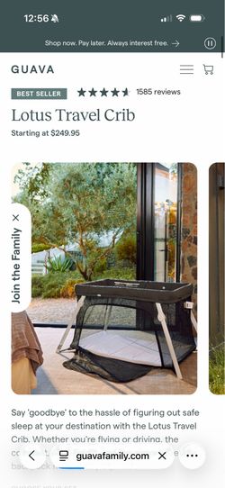 Guava lotus travel crib with extra mattress and sheets