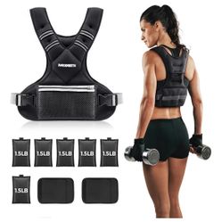 PACEARTH Adjustable Weighted Vest, 4-10 lbs, 11-20 lbs, 20-32 lbs, X-Shaped Weighted Vest for Women and Men, Home Workout Vest with Zippered Bag