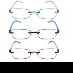 3 Brand New Pairs Reading Glasses 