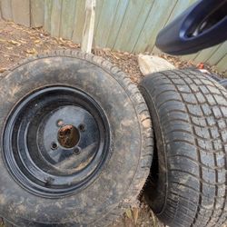 4 Lug Golf Cart/ Lawn Mower Rims AndTires 