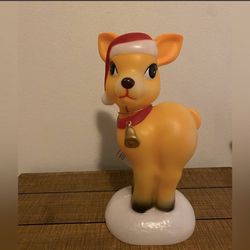 Vintage Inspired Lighted Christmas Reindeer Blow Mold
