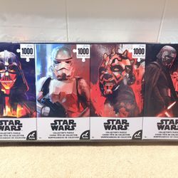 Disney Novelty Star Wars 1000 Piece Each Puzzles Lot of 4 New NIB