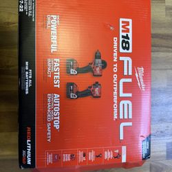 Brand New M18 FUEL 18V Lithium-Ion Brushless Cordless Hammer Drill and Impact Driver Combo Kit (2-Tool) with 2 Batteries 
