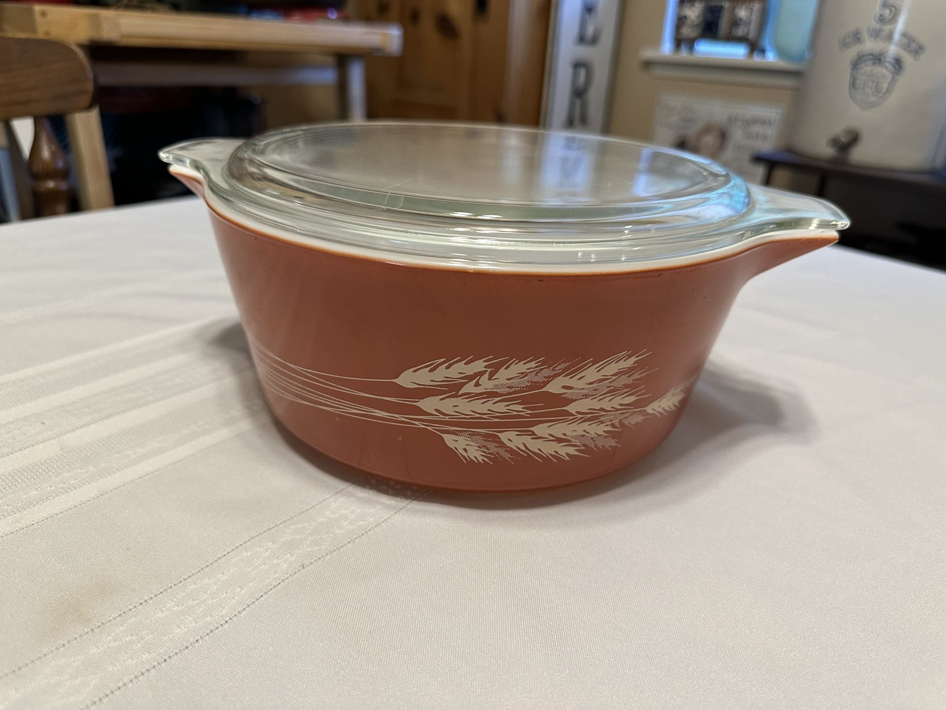 Vintage  Pyrex #475 Autumn Harvest  Casserole with Lid